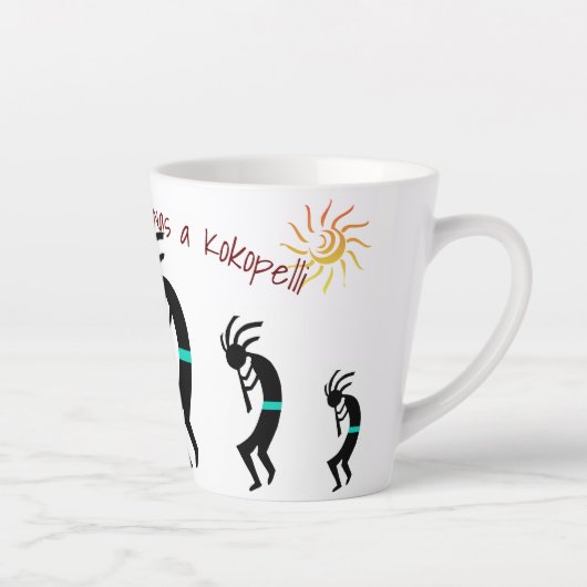 Kokopelli—Ehemaliges Leben—Latte Tasse (Rechts)
