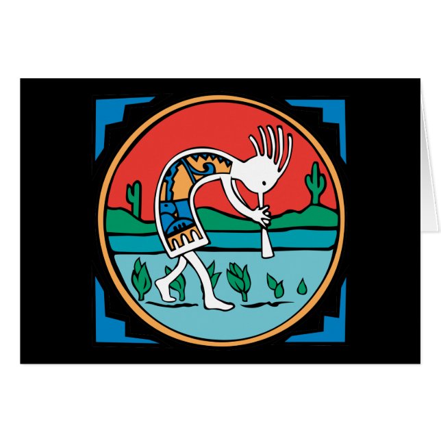 Kokopelli Farbe (Vorderseite (Horizontal))