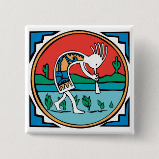 Kokopelli Farbe Button
