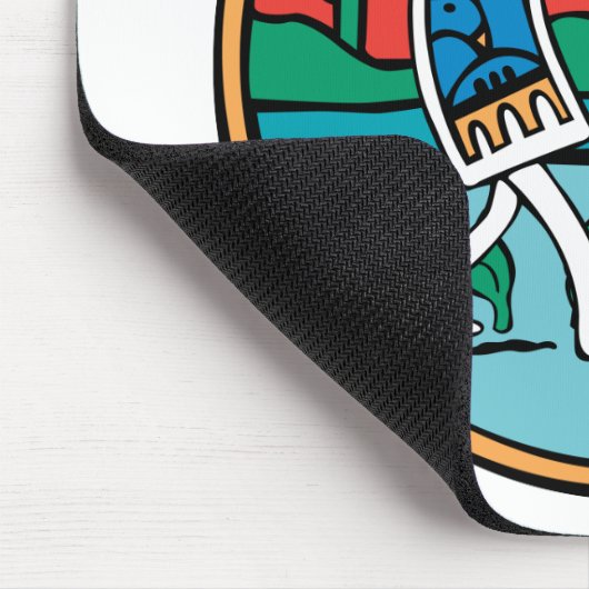 Kokopelli Farbe Mousepad (Ecke)