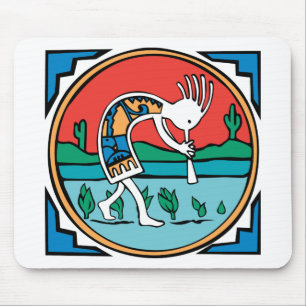Kokopelli Farbe Mousepad