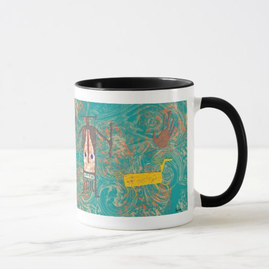Kokopelli - Felsen-Kunst Tasse (Rechts)