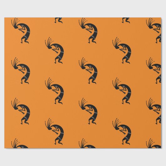 Kokopelli Flöte Player Thunder_Cove Geschenkpapier (Flach)