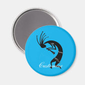 Kokopelli Flöte Player Thunder_Cove Magnet (Vorderseite/Rückseite)