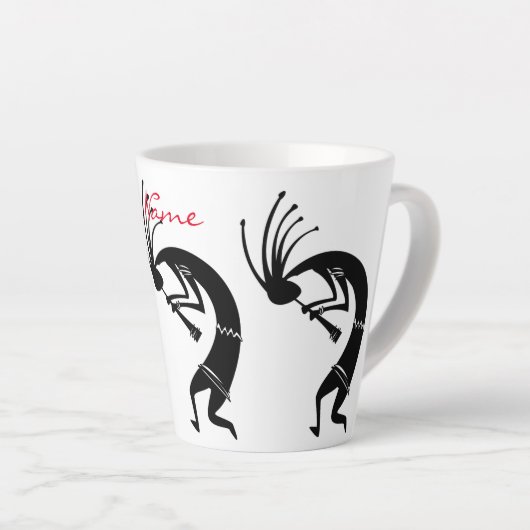 Kokopelli Flöte Player Thunder_Cove Milchtasse (Rechte Ecke)