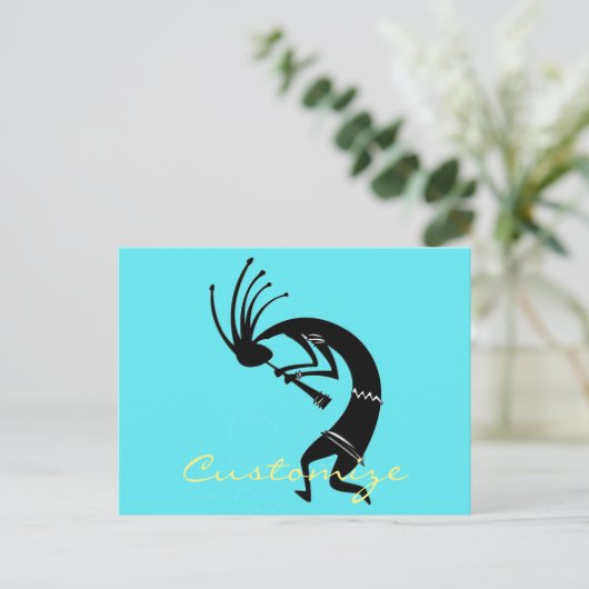 Kokopelli Flöte Player Thunder_Cove Postkarte (Stehend Vorderseite)