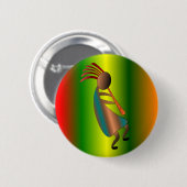 Kokopelli Flötenspieler Button (Vorne & Hinten)