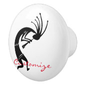 Kokopelli Flötenspieler Thunder_Cove Keramikknauf (Rechts)