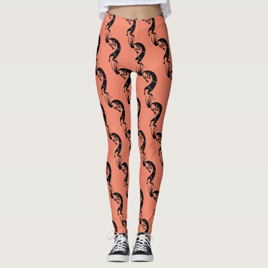 Kokopelli Flötenspieler Thunder_Cove Leggings (Vorderseite)