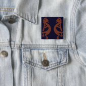 Kokopelli-Flute Abbildung: Blau auf Rot Button (Beispiel)