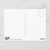 Kokopelli-Flute Abbildung: Blau auf Rot Postkarte (Rückseite)