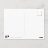 Kokopelli-Flute Abbildung: Blau auf Rot Postkarte (Rückseite)