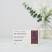 Kokopelli-Flute Abbildung: Blau auf Rot Visitenkarte (Stehend Vorderseite)