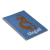 Kokopelli Flute Musical Symbol Mosaic Südwesten Notizblock (Rechte Seite)