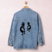 Kokopelli Flute Players Southwestern Native Tribal Jeansjacke (Hangar)