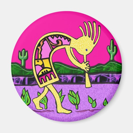Kokopelli, Flute Spieler des Wüstenmagneten Magnet (Vorne)