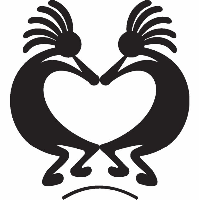 Kokopelli Freistehende Fotoskulptur (Vorne)