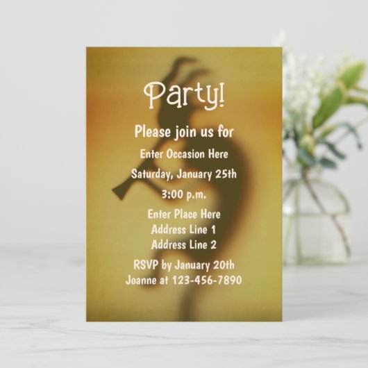 Kokopelli Fun Party Einladung (Stehend Vorderseite)