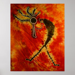Kokopelli Gefärbte Krawatte Poster