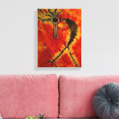 Kokopelli Gefärbte Krawatte Stretched Leinwand (Insitu (Wohnzimmer))