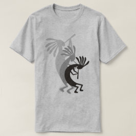 Kokopelli geht abends Mens Gray Basic T-Shirt