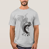 Kokopelli geht abends Mens Gray Basic T-Shirt (Vorderseite)