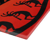 Kokopelli Glas Cutting Board Southwestern Design Schneidebrett (Ecke)