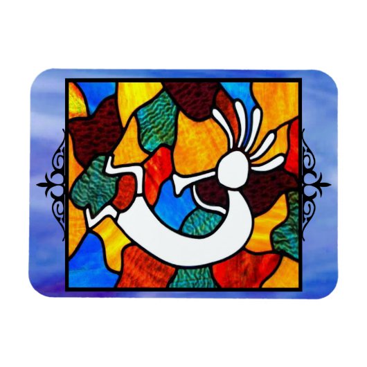 Kokopelli Glass Magnet (Horizontal)