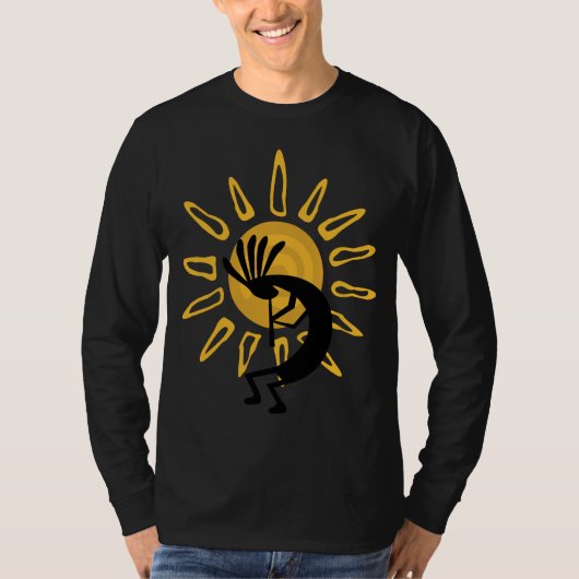 Kokopelli Gold Mens Long Sleeve T - Shirt (Vorderseite)