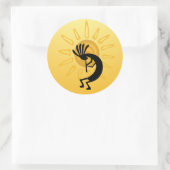 Kokopelli Gold Sun 3" Aufkleber (Tasche)