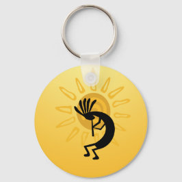 Kokopelli Gold Sun Custom Key Chain Schlüsselanhänger