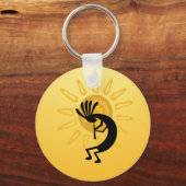 Kokopelli Gold Sun Custom Key Chain Schlüsselanhänger (Vorderseite)