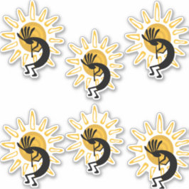 Kokopelli Gold Sun Gruppe 6 Vinyl Sticker