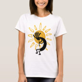 Kokopelli Gold Sun Ladys Basic T-Shirt (Vorderseite)