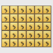 Kokopelli Gold Sun Wrapping Paper Geschenkpapier (Flach)