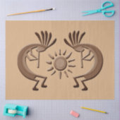 Kokopelli Golden Sun Broned Decoupage Seidenpapier (Basteln)