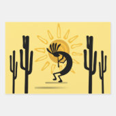 Kokopelli Golden Sun Geschenkpapier Set (Vorderseite)
