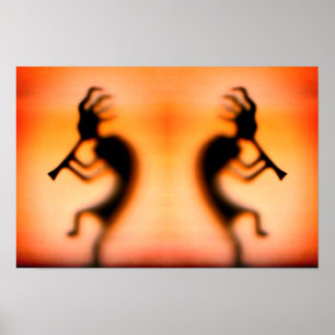 Kokopelli Good Times Spiegel Abstract Poster