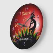 Kokopelli Große Wanduhr (Winkel)