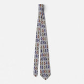 Kokopelli Group Flute Playing Figures Neck Tie Krawatte (Rückseite)