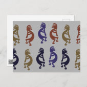 Kokopelli Group of Flute Playing Figures Kaffee Mu Postkarte (Vorne/Hinten)