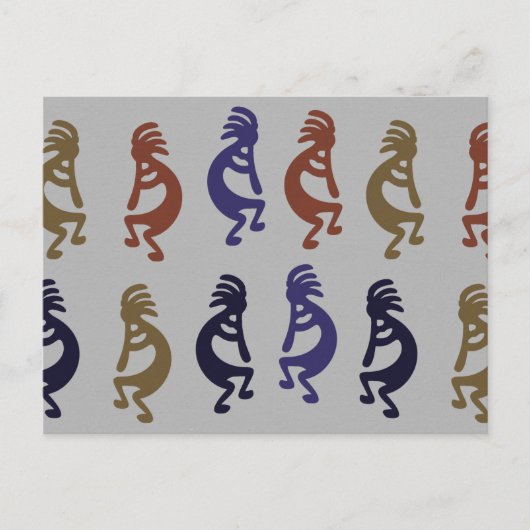 Kokopelli Group of Flute Playing Figures Kaffee Mu Postkarte (Vorderseite)