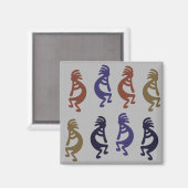 Kokopelli Gruppe der Figuren Magnet (Vorderseite/Rückseite)