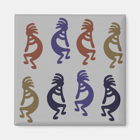 Kokopelli Gruppe der Figuren Magnet (Vorne)
