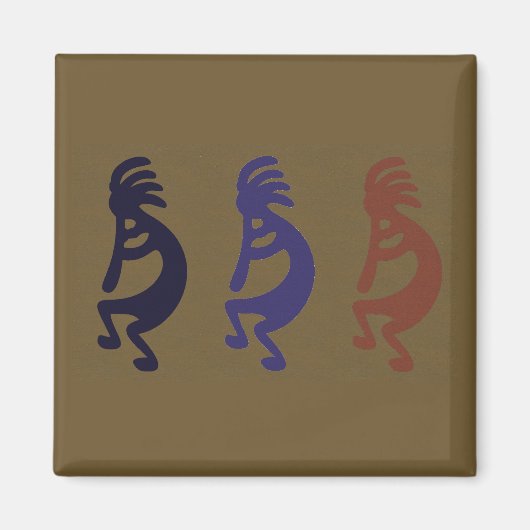 Kokopelli Gruppe der Figuren Magnet (Vorne)