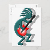 Kokopelli Guitar Postkarte (Vorne/Hinten)