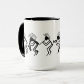 Kokopelli Horn und Flute Player Petroglyph Tasse (Vorderseite Links)