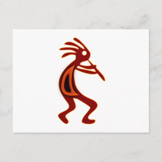 Kokopelli Indianer Native American Postkarte (Vorderseite)