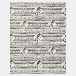 Kokopelli - Indianerisches amerikanisches Muster n Fleecedecke