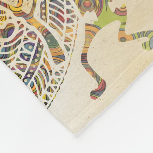 Kokopelli - Indianerisches amerikanisches Muster n Fleecedecke (Ecke)